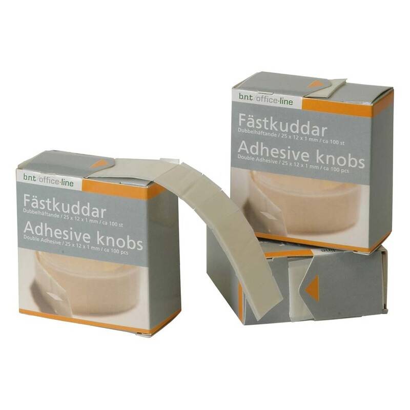 Kl&aelig;bepuder bnt hvide 25x12x1mm 100stk/pak