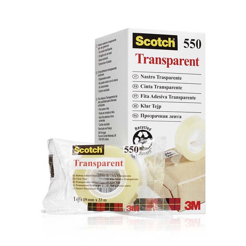 Tape Scotch kontortape 550 transparent 19mmx33m