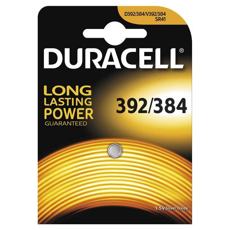 Batteri Duracell 392/384 1,5V s&oslash;lv Oxide 1stk/pak