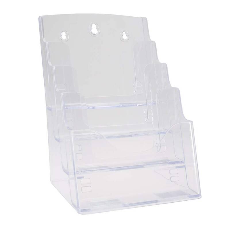 Brochureholder bnt klar A5 4 rum bord/v&aelig;g 730x380x620mm