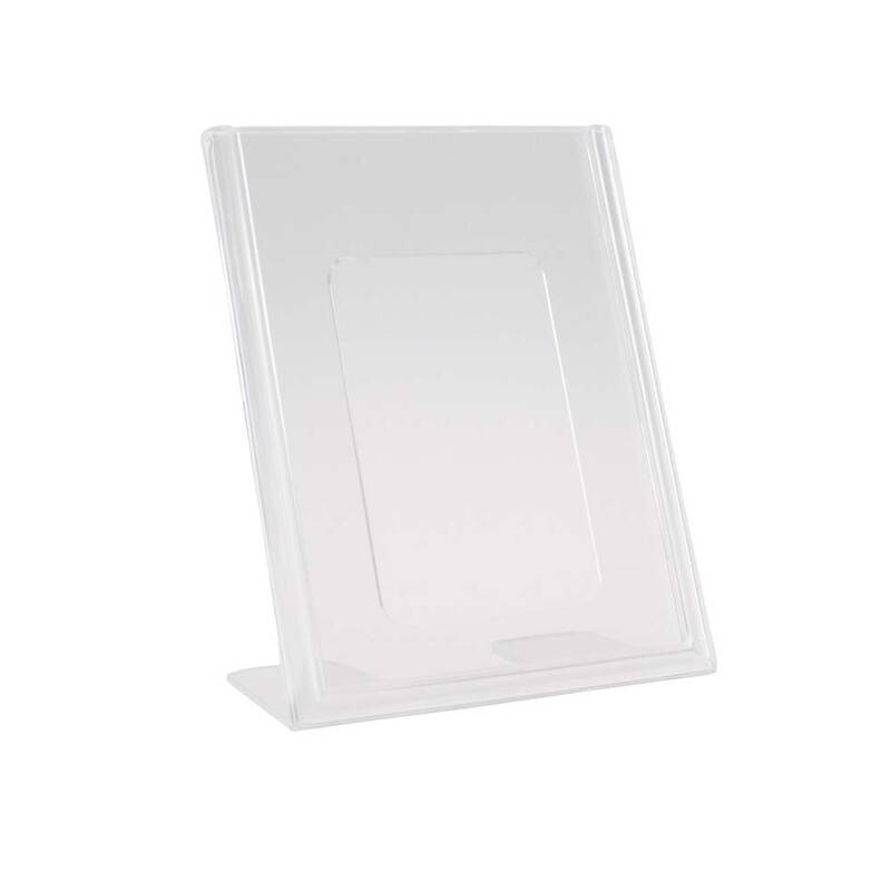 Brochuredisplay bnt klar A7 L-form t/bord 74x105mm