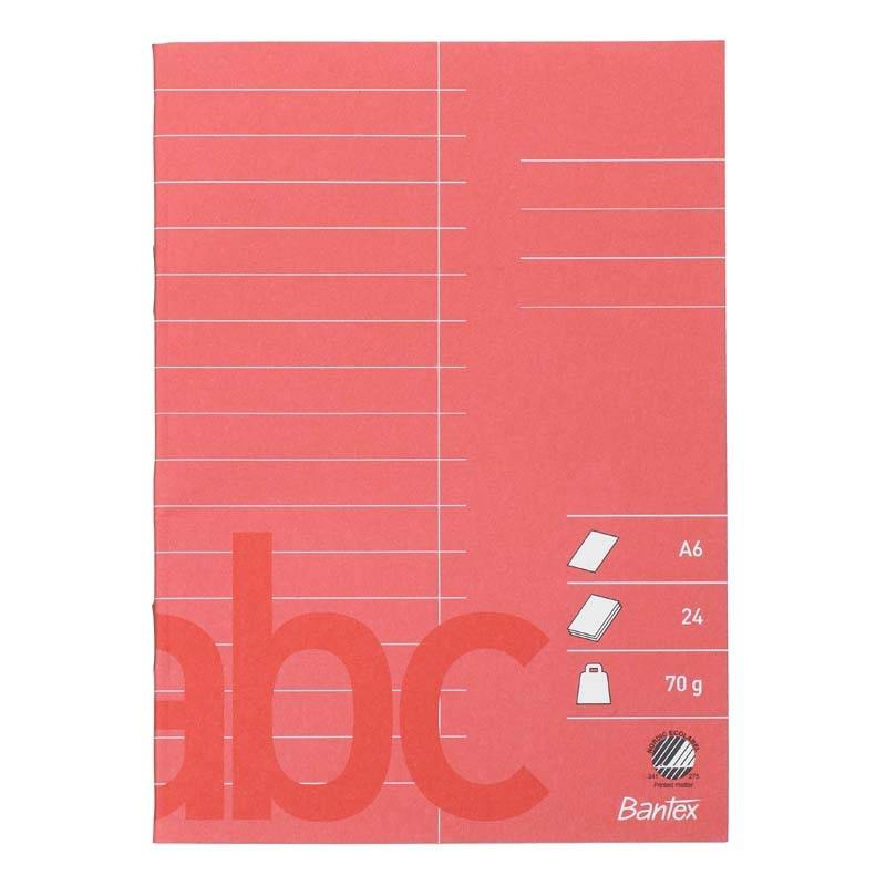 Gloseh&aelig;fte Bantex A6 lin 24bl 70g r&oslash;d Glossary book 105x148mm 70g/m2