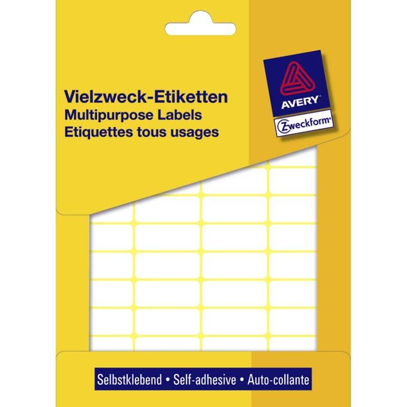 Etiket Avery hvid 22x18mm 3318 1200stk/pak