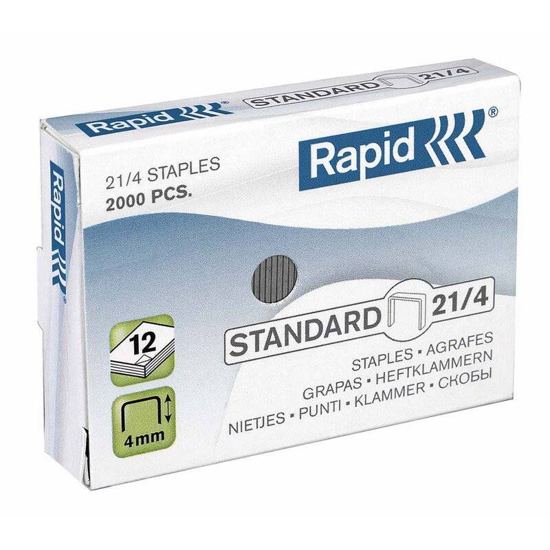 H&aelig;fteklammer Rapid 21/4 galvaniserede 2000stk/pak