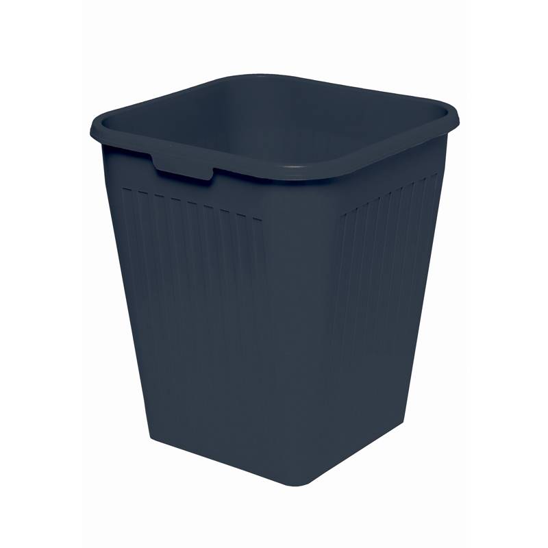 Papirkurv Orth 25 L firkantet plast sort