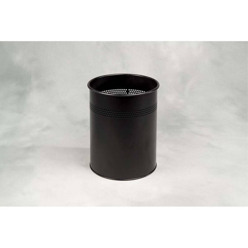 Papirkurv m/huller sort 15l h&oslash;jde 320mm dia. &Oslash;260mm