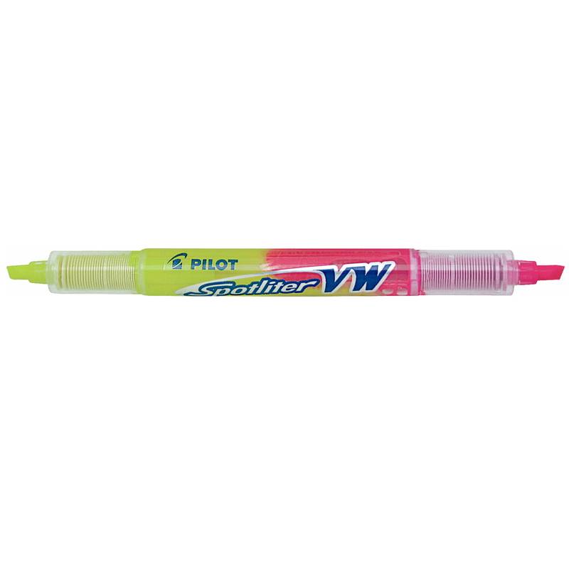 Tekstmarker Pilot Spotliter Twin gul/rosa