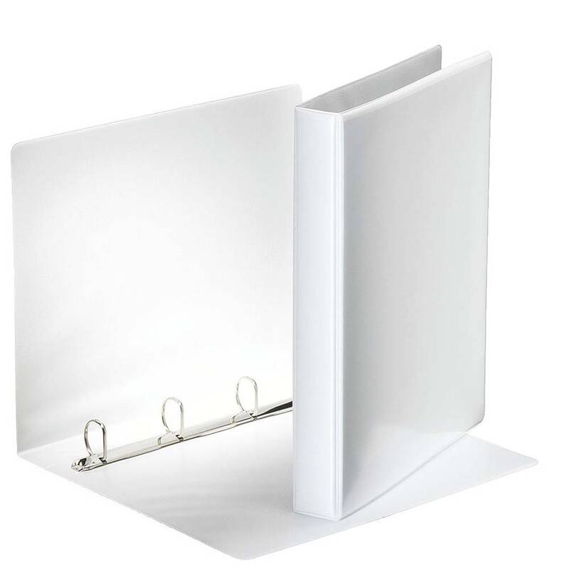 Hobbymappe Esselte 25mm hvid 4-rings D-mekanisme 49702