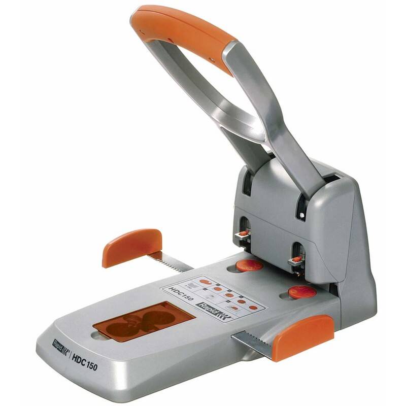 Hulapparat Rapid HDC 150/2 s&oslash;lv/orange op til 150 ark