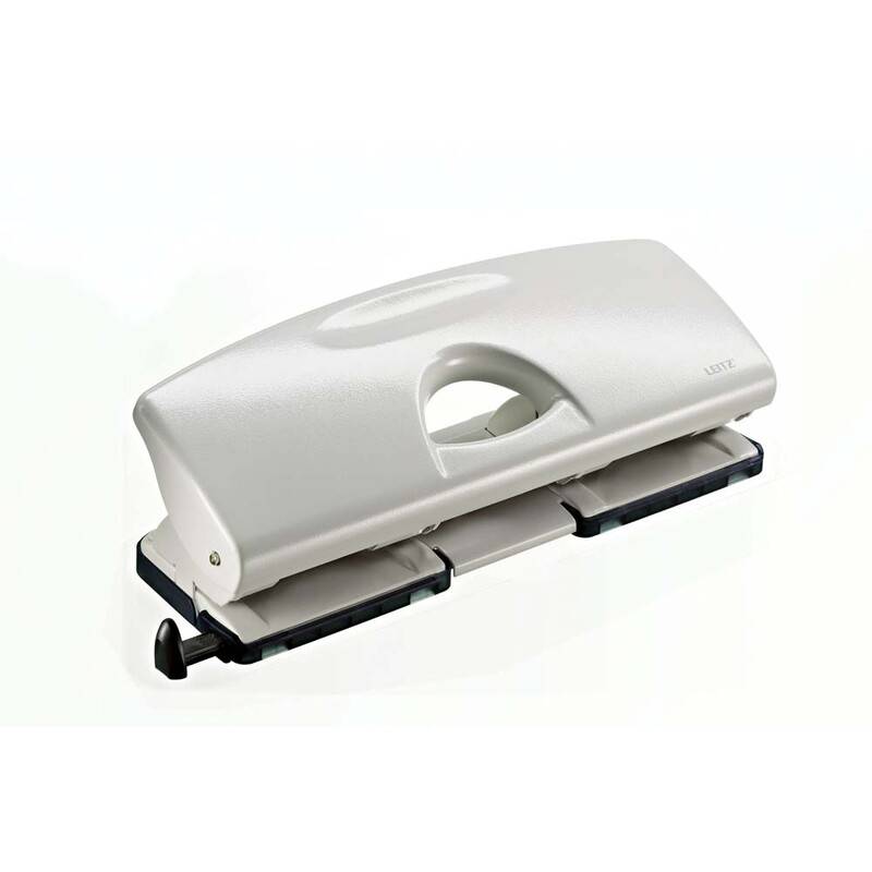 Hulapparat Leitz gr&aring; 4-huls m/skinne t/25ark 5012