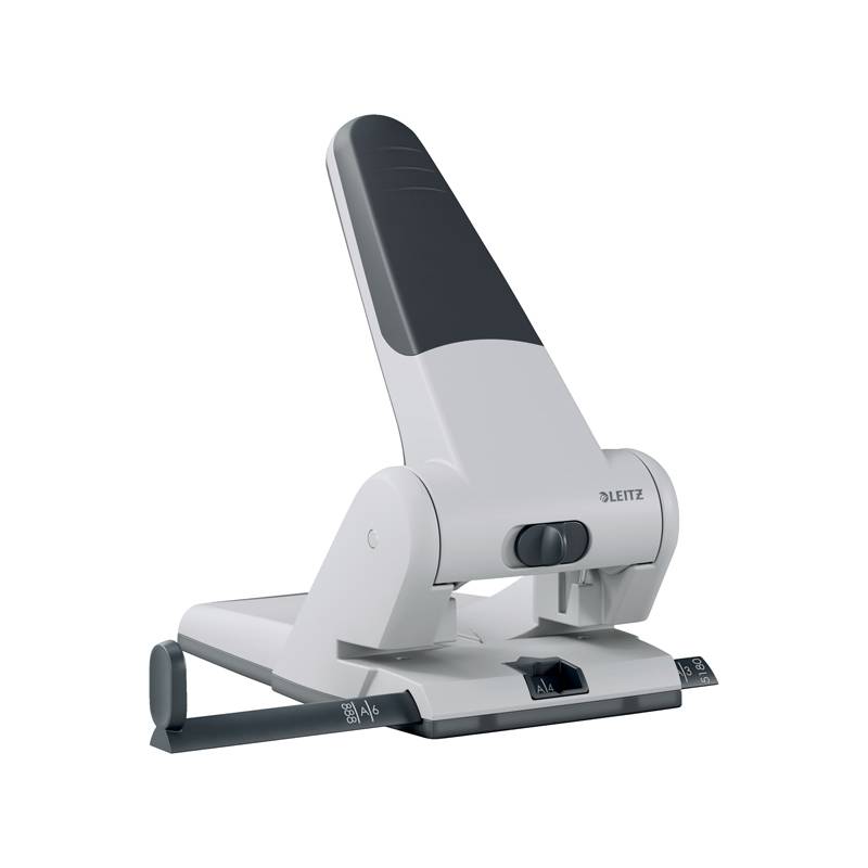 Hulapparat Leitz Heavy Duty sort 2-huls m/skinne t/65ark 5180