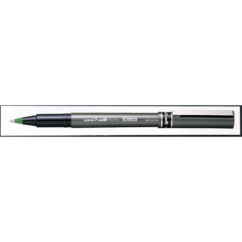 Rollerpen Uni-ball gr&oslash;n 0,2mm UB-155 DeLuxe Micro