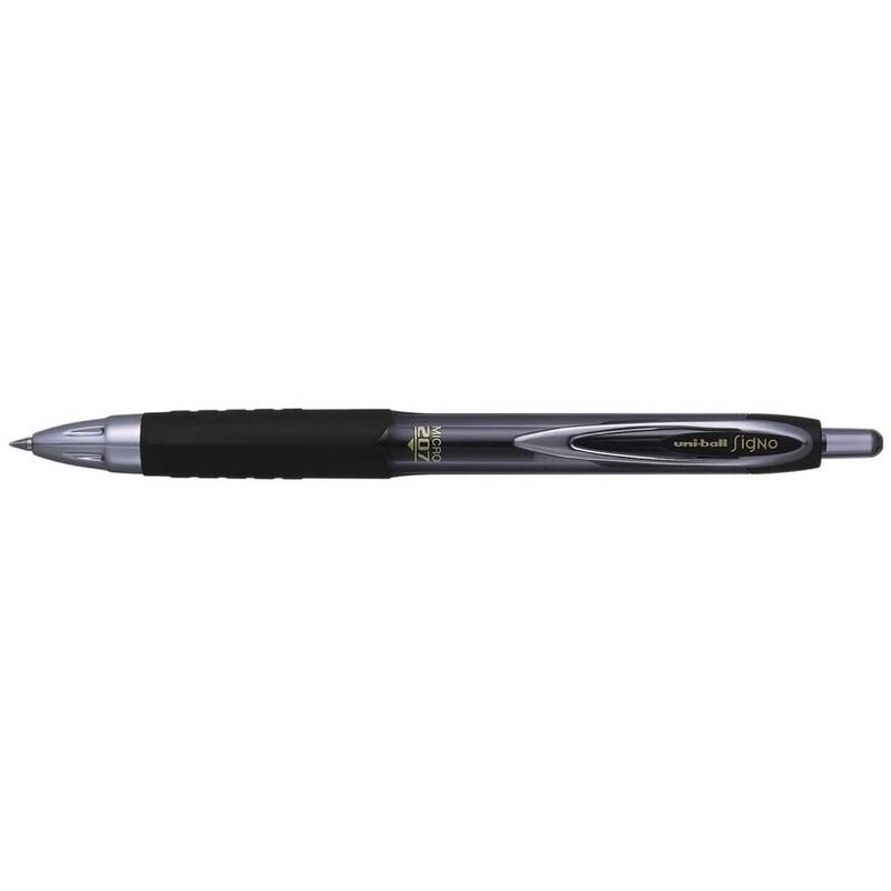 Rollerpen Uni-ball Signo micro UMN-207 m/klik 0,5mm sort
