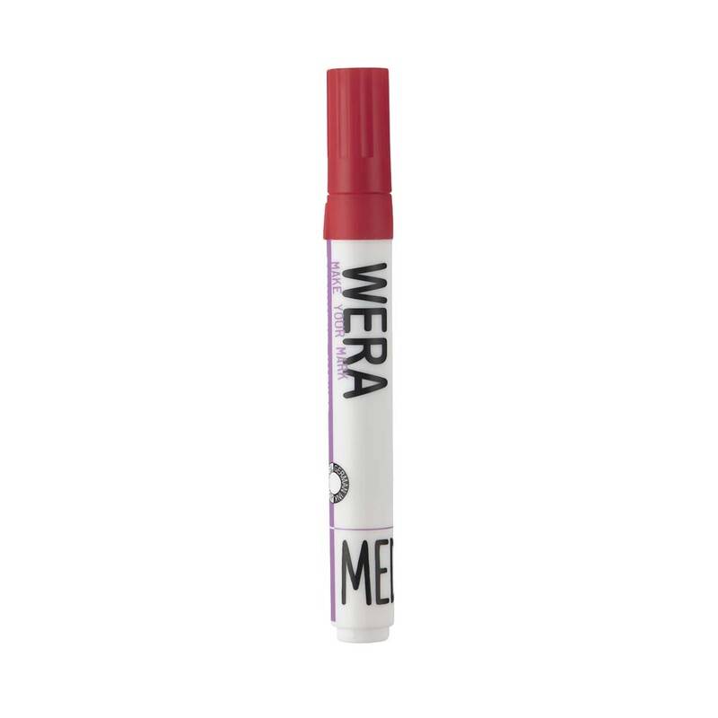 Marker WERA r&oslash;d permanent rund spids 2mm
