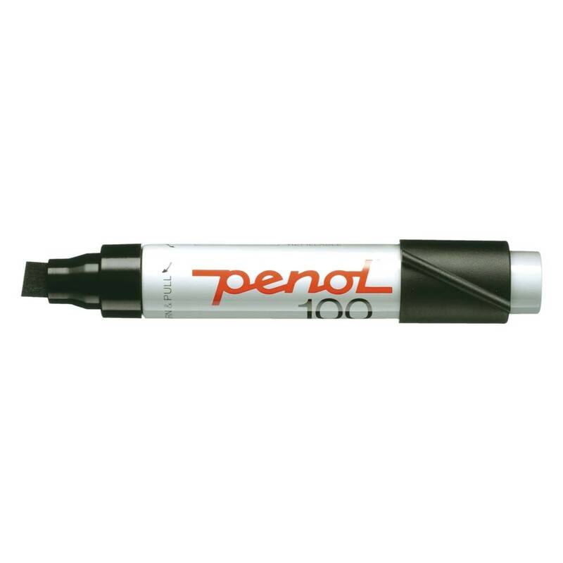 Marker Penol 100 sort 3-10mm Skr&aring; spids permanent