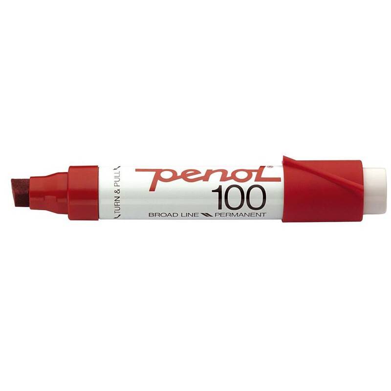 Marker Penol 100 r&oslash;d 3-10mm Skr&aring; spids permanent