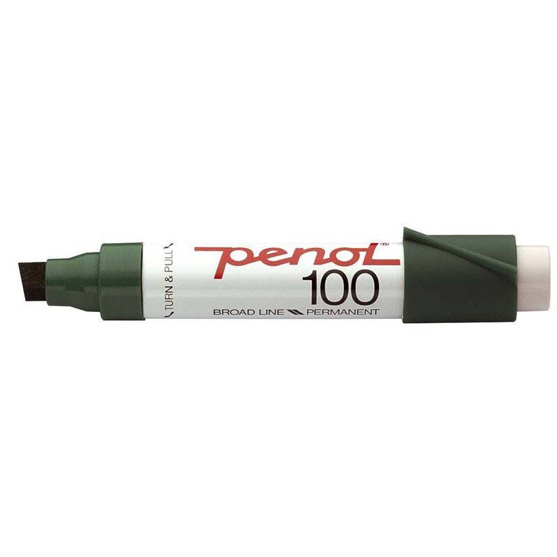 Marker Penol 100 gr&oslash;n 3-10mm Skr&aring; spids permanent
