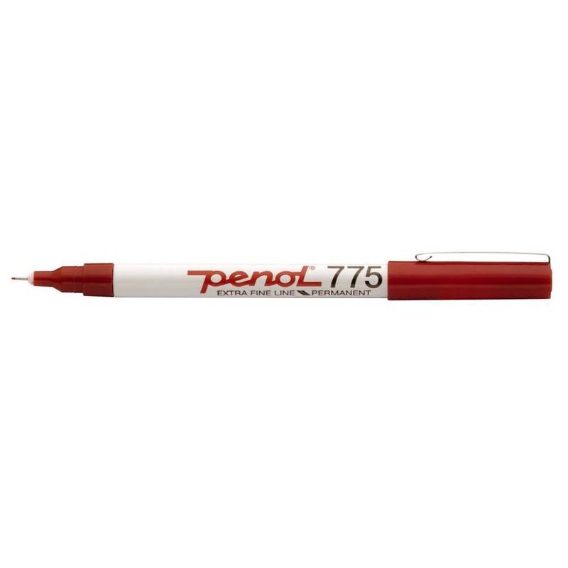 Marker Penol 775 r&oslash;d 0,5mm Spids permanent
