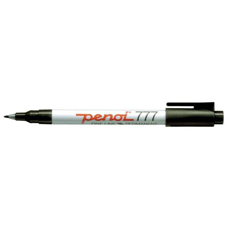 Marker Penol 777 sort 1,0mm Spids permanent