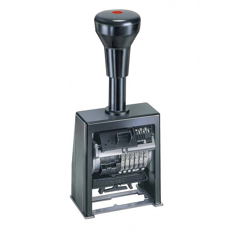 Nummerat&oslash;r 6 cifre Reiner 4,5 mm B6K6 Reiner B6K6 sort 6 digits