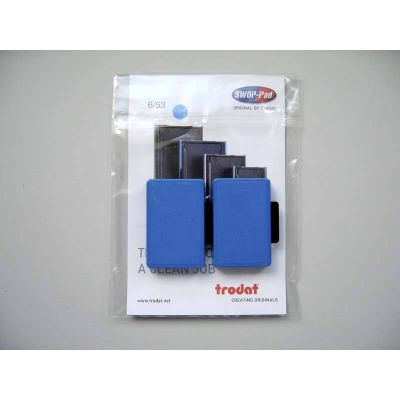 Stempelpude Trodat bl&aring; 2-pack 5204/5206/4206/4460 m.fl 6/56