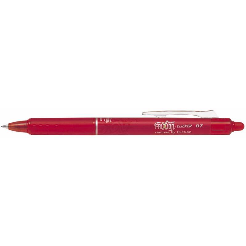 Kuglepen Pilot FriXion Clicker r&oslash;d medium 0,7mm