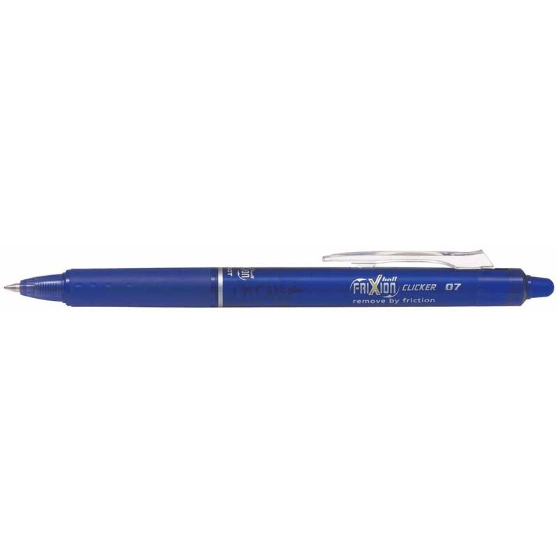 Kuglepen Pilot FriXion Clicker bl&aring; medium 0,7mm