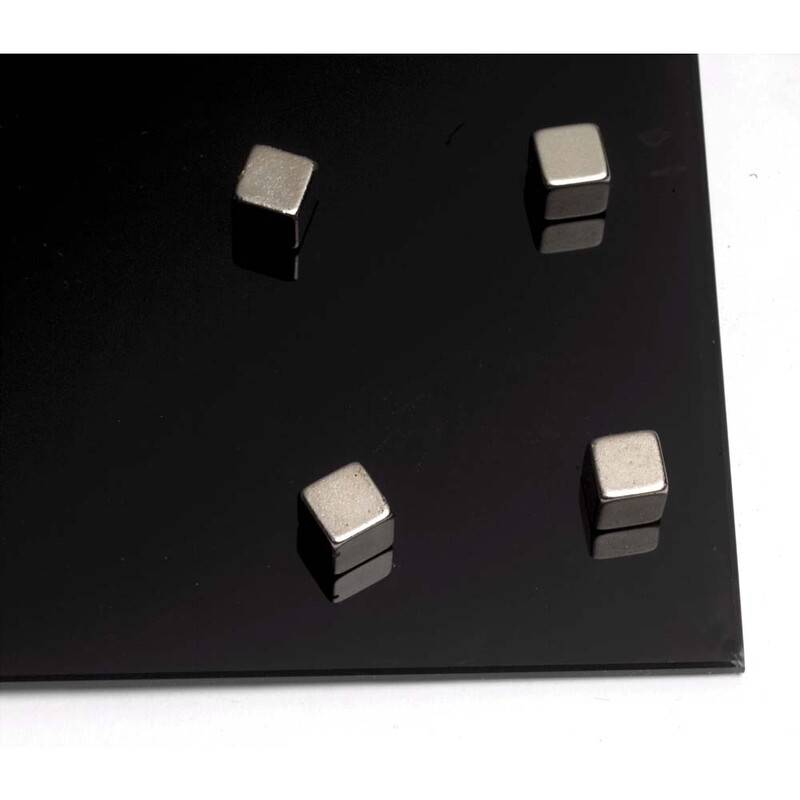 Magneter t/glastavle cube st&aring;l Super Strong 10x10mm 4stk/pak
