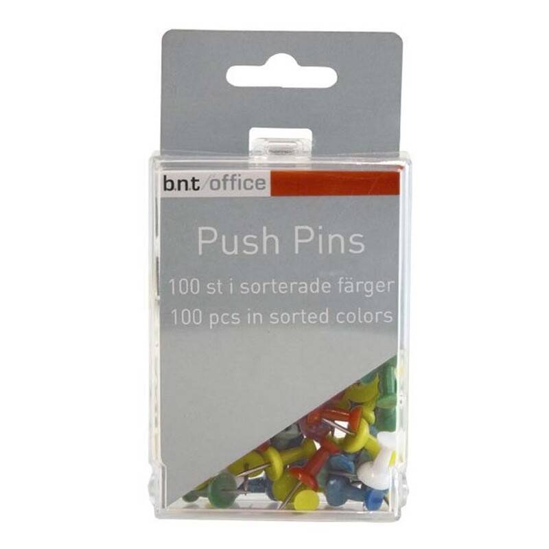 Markeringsn&aring;le Push Pins Ass. 100stk/pak