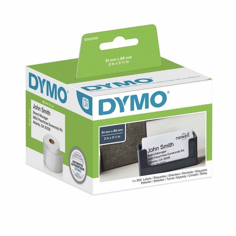 Navneskilt DYMO 51x89mm 300stk/rul ikke kl&aelig;b