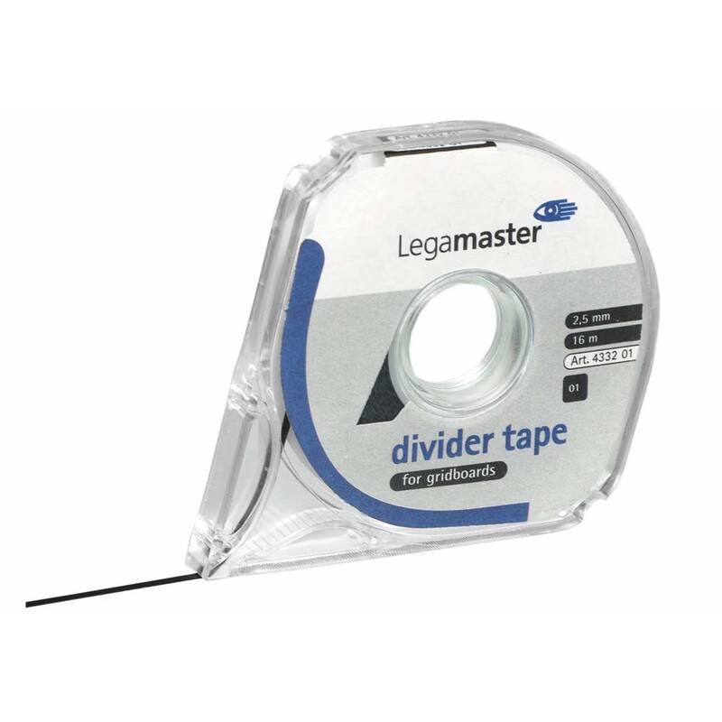 Inddelingstape Legamaster sort 2,5mmx16m 7-4332