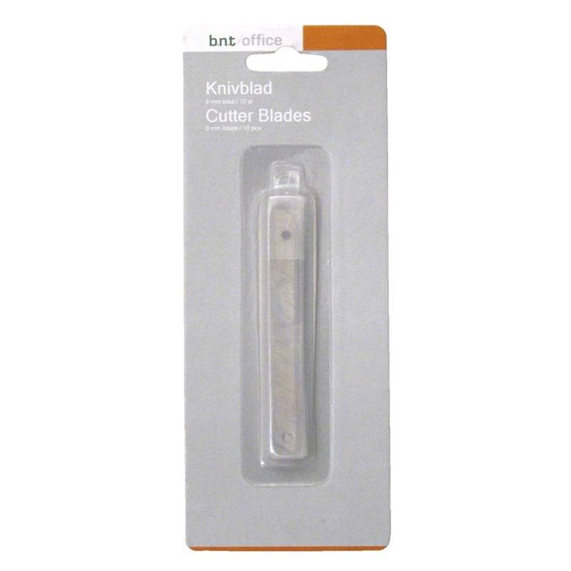 Reserveklinger 9mm 10stk/pak BNT Bnt/Office s&oslash;lv pakke a 10 stk