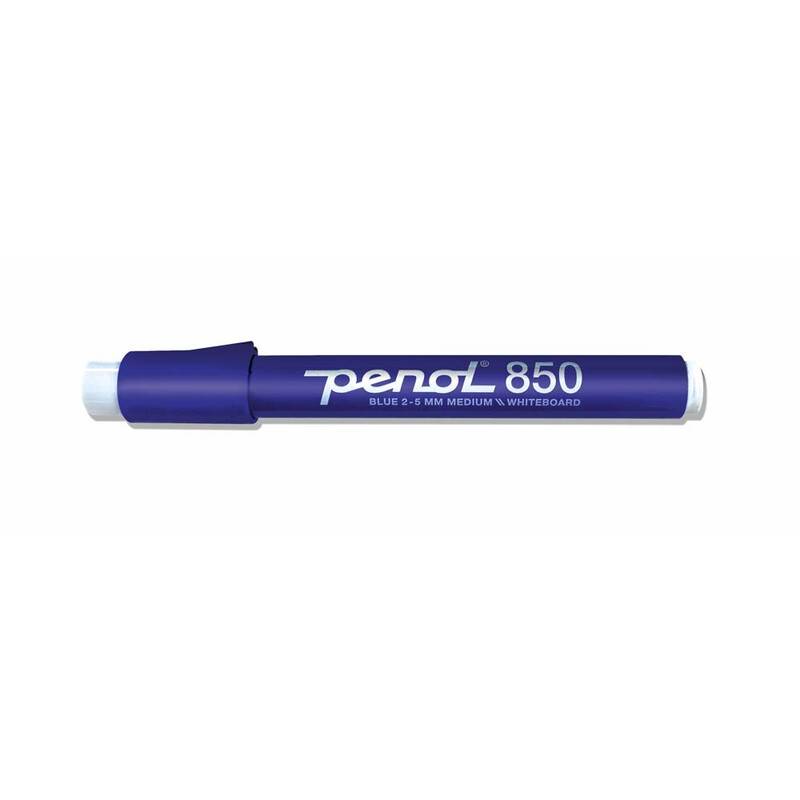 Whiteboardmarker Penol 850 2-5mm bl&aring; skr&aring;sk&aring;ret spids