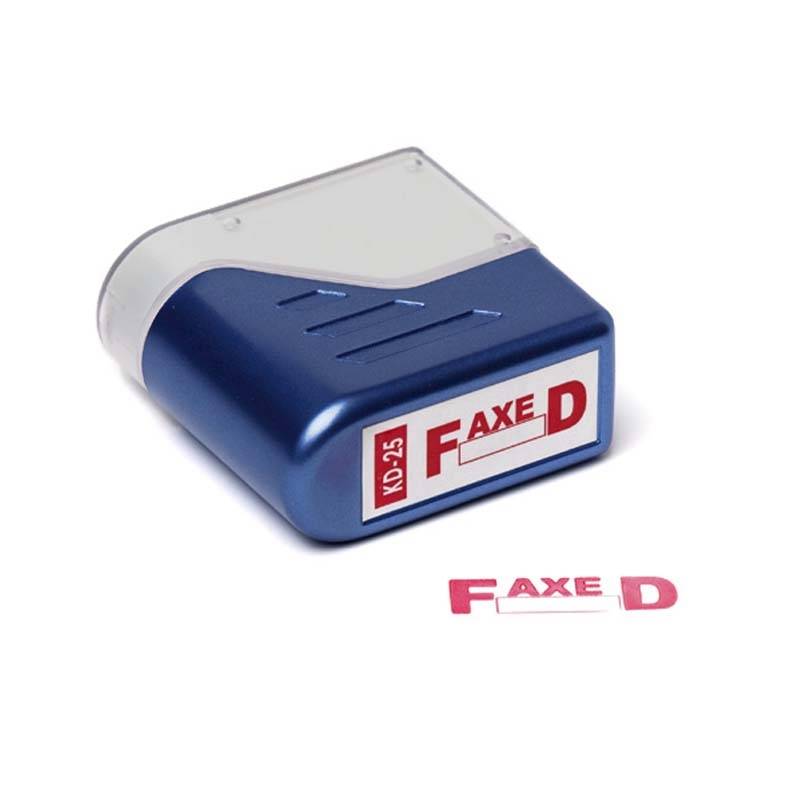 Stempel Deskmate Faxed r&oslash;d tekst Trodat Deskmate bl&aring;/r&oslash;d