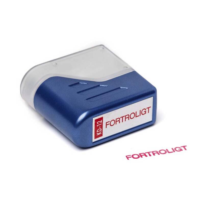 Stempel Deskmate Fortroligt r&oslash;d tekst Trodat Deskmate bl&aring;/r&oslash;d