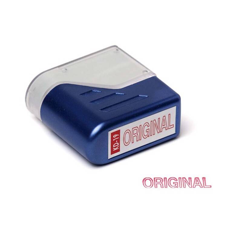 Stempel Deskmate Original r&oslash;d tekst Trodat Deskmate bl&aring;/r&oslash;d
