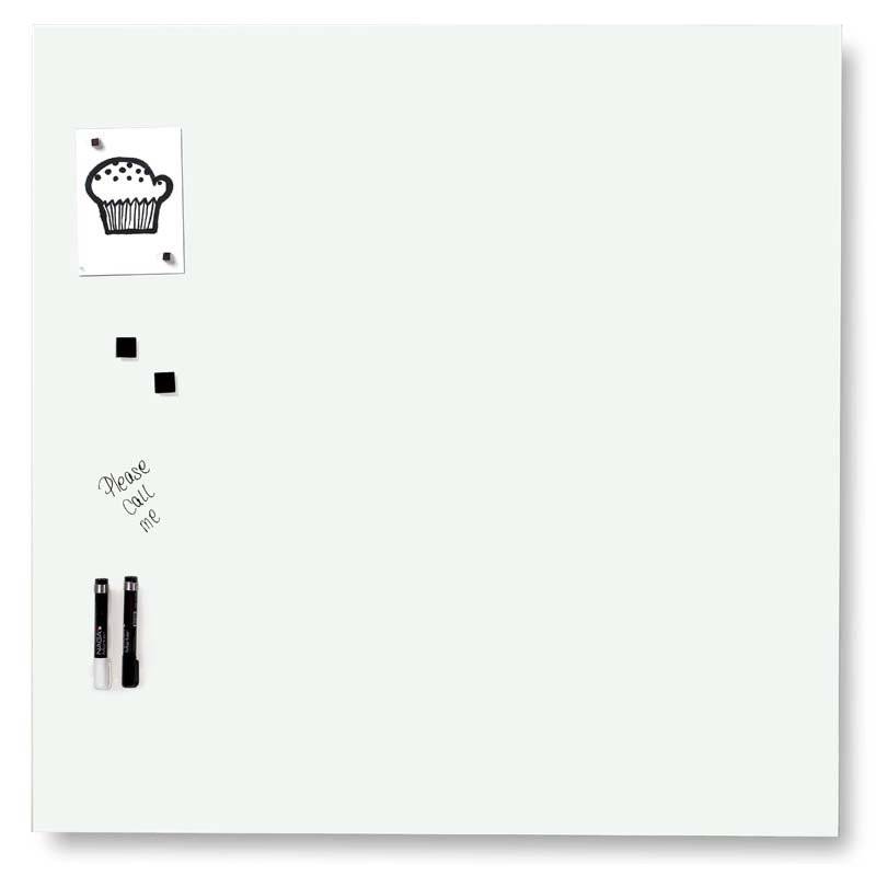 Glastavle Naga magnetisk 1000x1000mm hvid