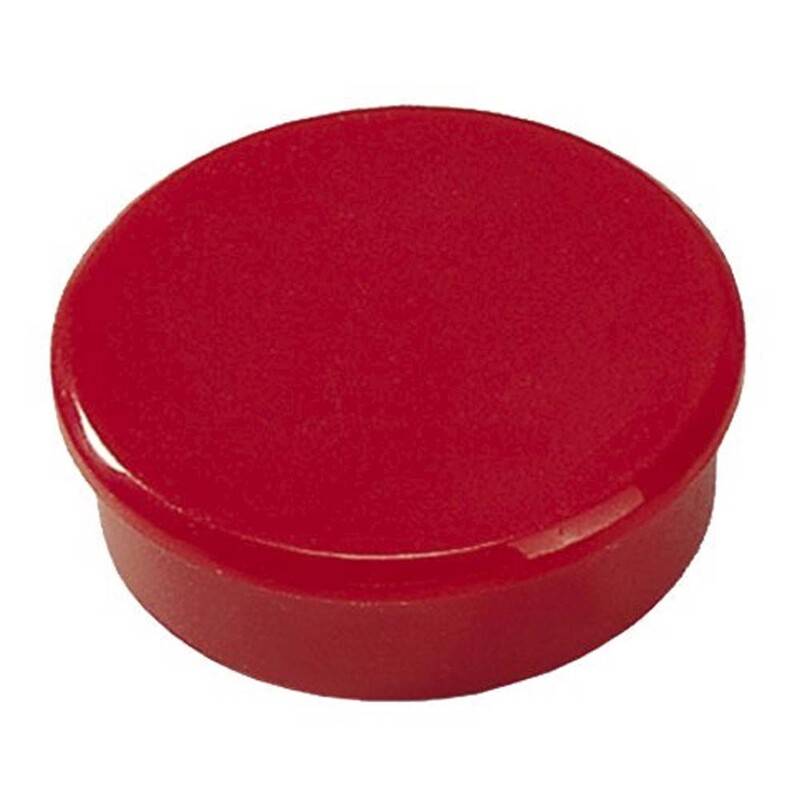 Magneter Dahle 38mm rund r&oslash;d 10stk/pak 2,5kg b&aelig;rekraft