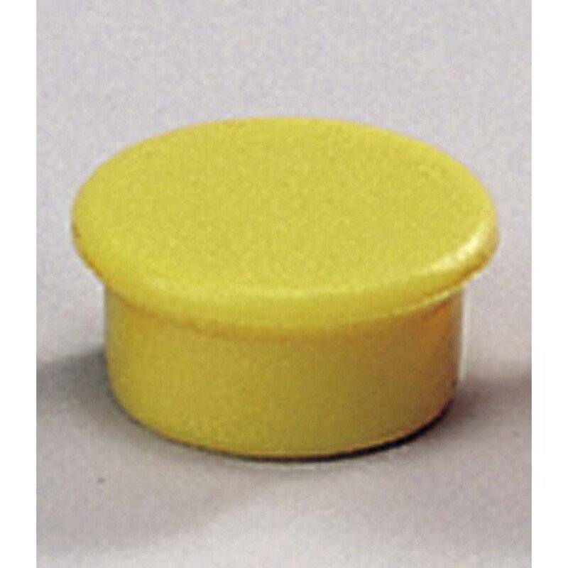 Magneter Dahle 13mm rund gul 10stk/pak b&aelig;rekraft 0,1kg