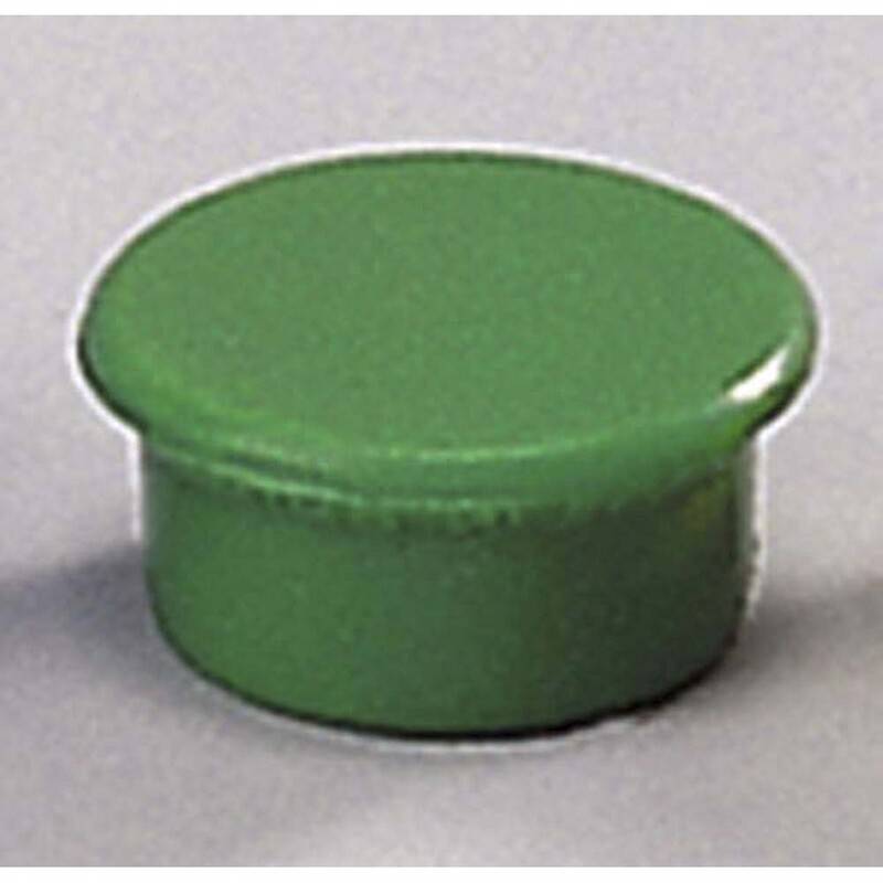 Magneter Dahle 13mm rund gr&oslash;n 10stk/pak b&aelig;rekraft 0,1kg