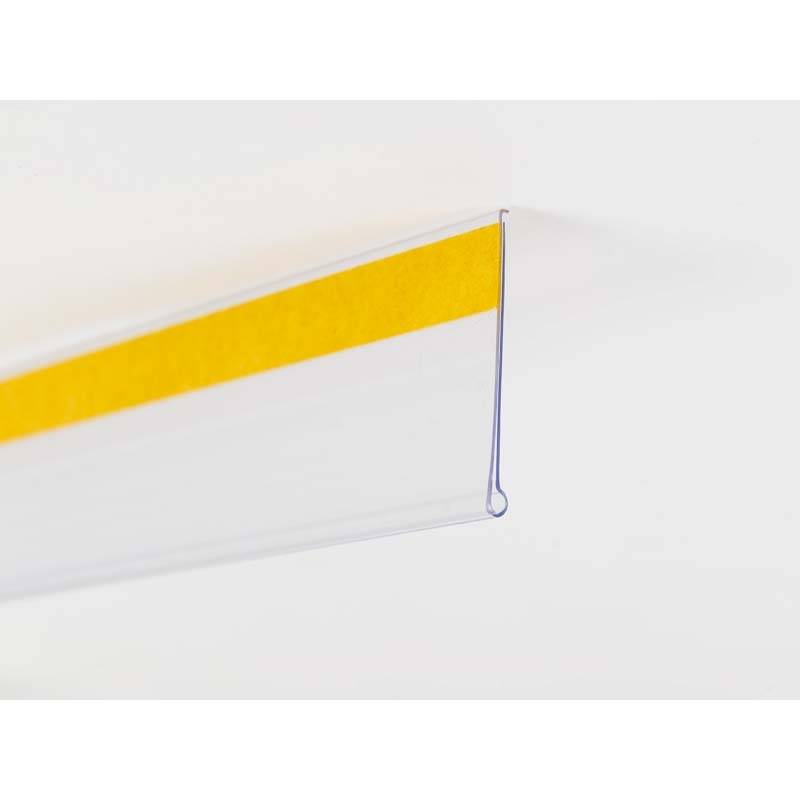 Hyldeforkant klar 39x885mm m/tape NoName Med tape transparent