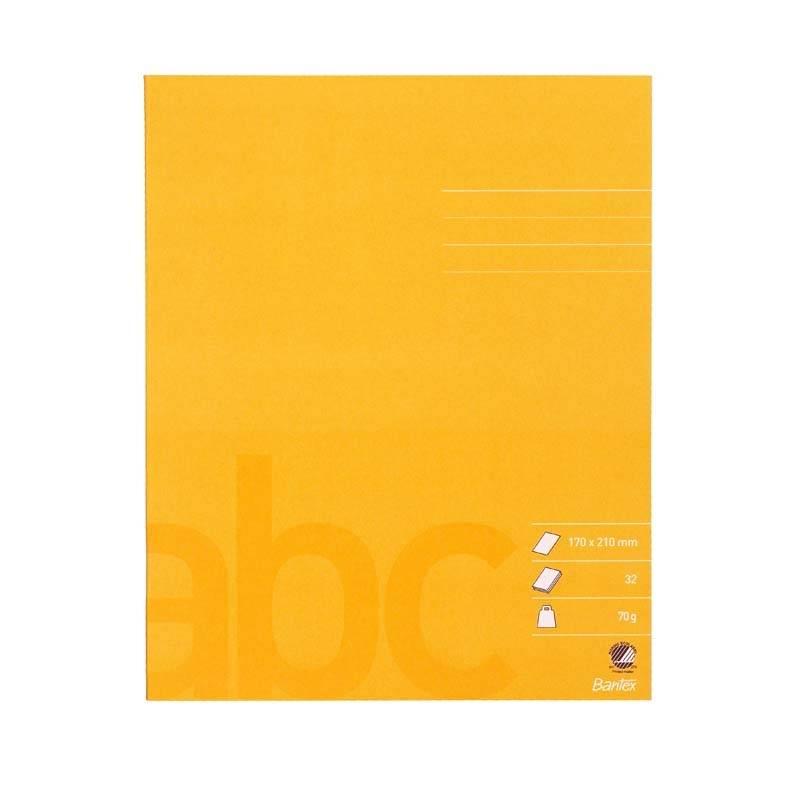 Skoleh&aelig;fte Bantex 17x21cm ulin 32bl 70g gul