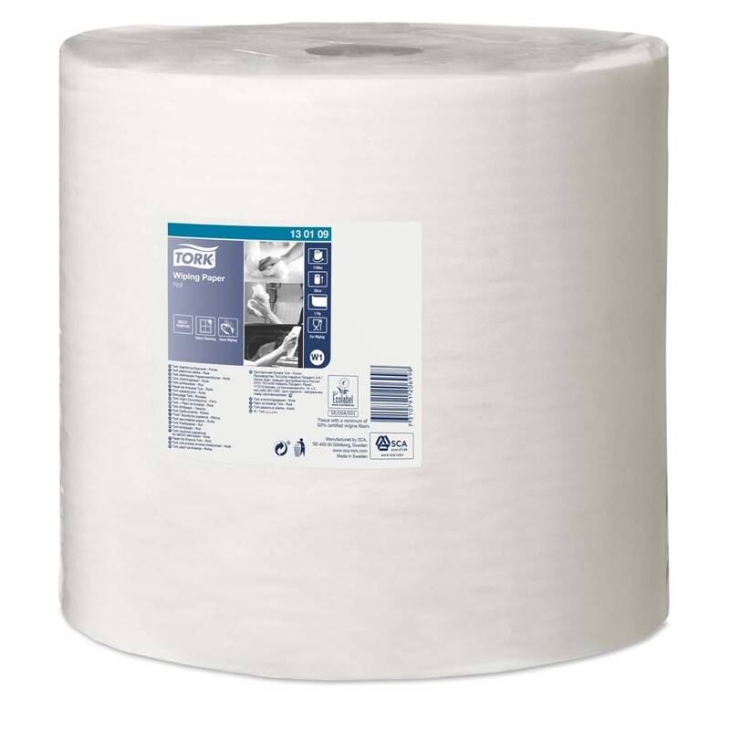 Aft&oslash;rringspapir Tork Standard W1 1-lags hvid 1180m 130109