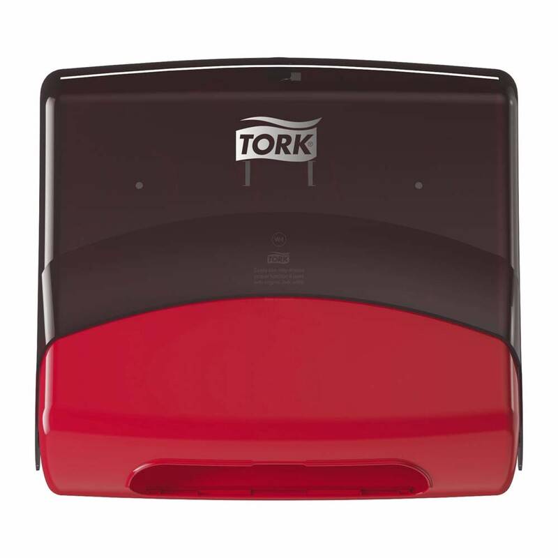 Tork W4 Top-pak dispenser aft&oslash;rringspapir sort/r&oslash;d 654008
