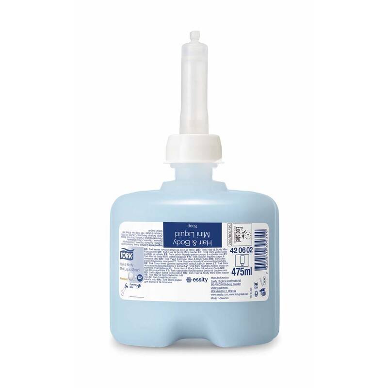 S&aelig;be Tork Premium H&aring;r& Krop S2 bl&aring; 420602 8x0,475l/pak