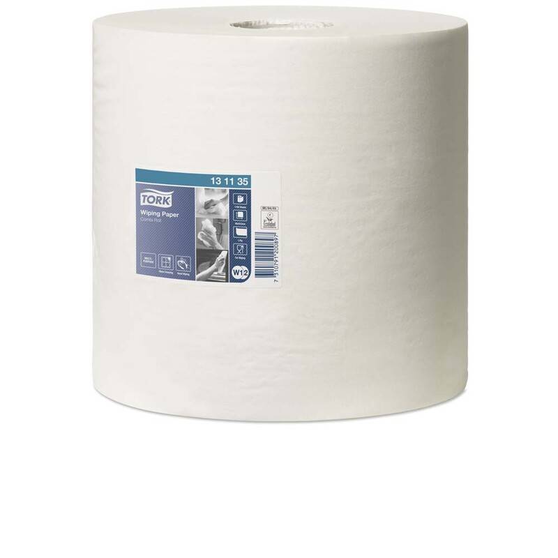 Aft&oslash;rringspapir Tork Standard W1 1-lags hvid 460m 131135 2rul