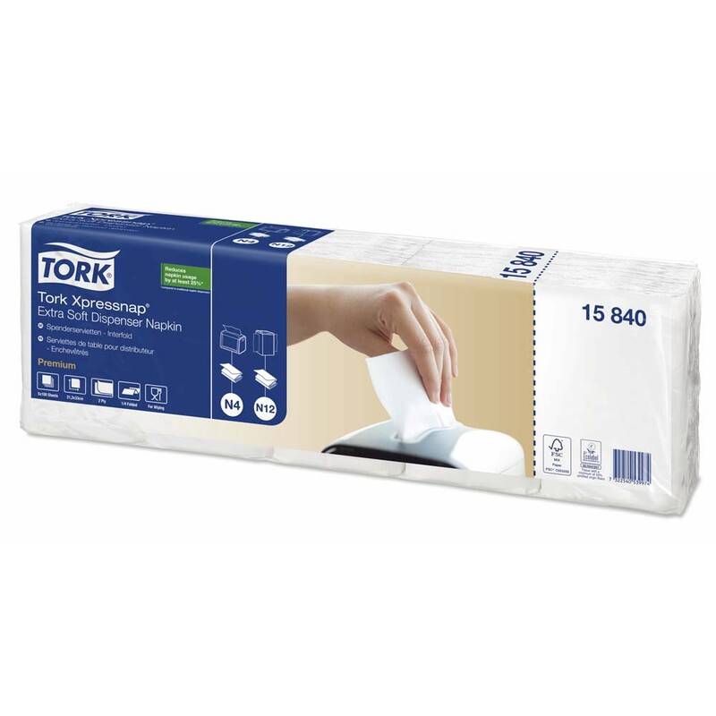 Serviet Tork premium Interfold 2-lags 4-fold N4 4000stk/pak