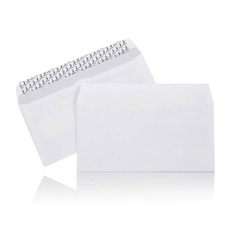 Kuverter u/rude 110x220mm E65 90g Mailman Peal&Seal 10156 500st/pkt
