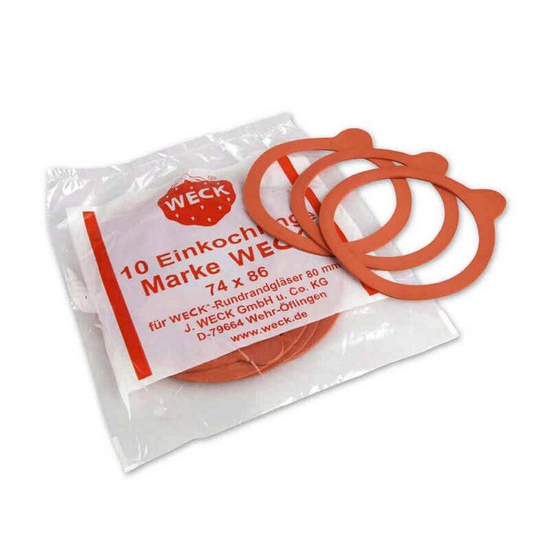 Gummiring t/&Oslash;8cm glas Weck (RR80) 10stk/pak