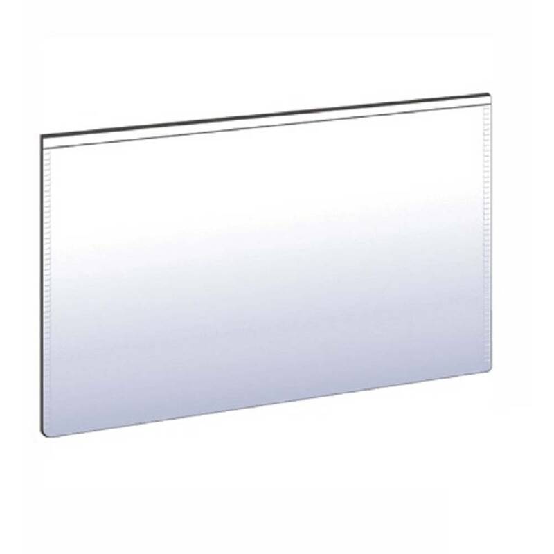 Magnetlomme 8x22cm flad t/pallereoler &aring;ben p&aring; langs 50stk/pak